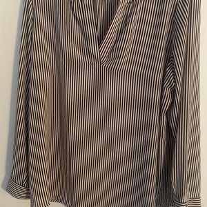 Black and White Pinstriped Blouse